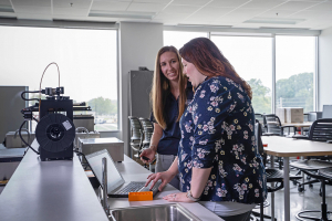 Julie Larson ’18 ’20 and Erin Peterson, Assistant Professor of Occupational Therapy