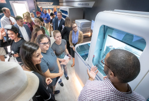 students in the Roche Mobile Lab