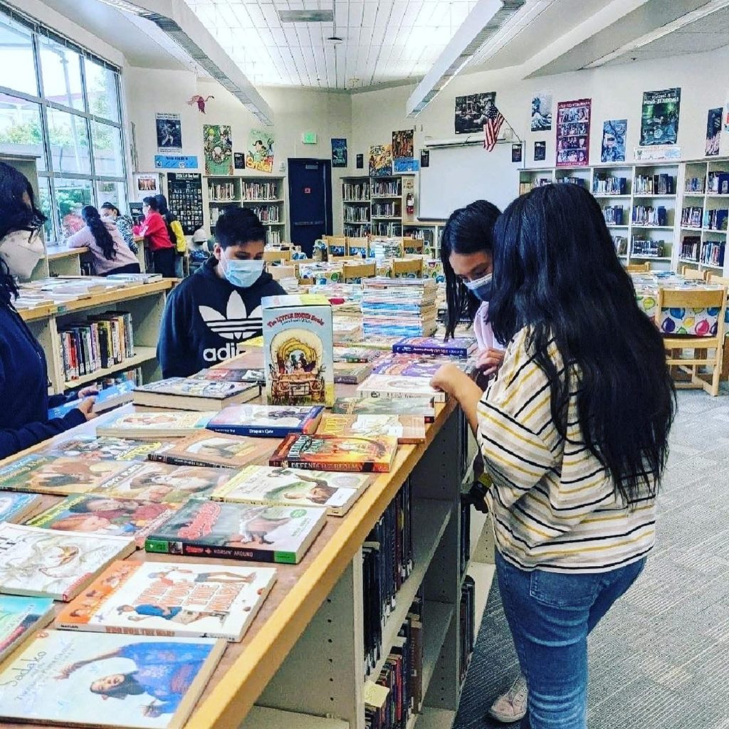 Photo of children sponsored by Grassroot Projects at local library